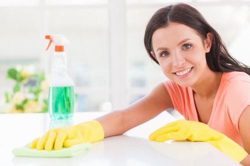 Airbnb cleaning team preparing a guest-ready flat in Camden