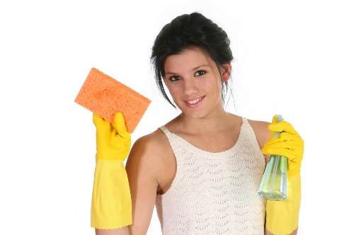 Local team cleaning shared areas in a Camden property