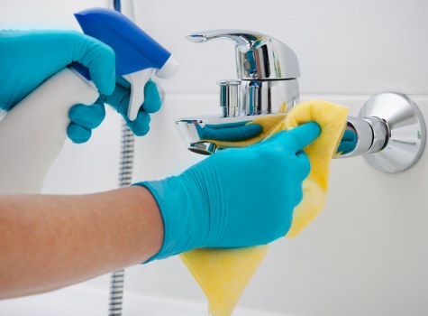 Cleaning service terms document with legal compliance theme